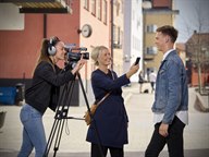 Studenter på kommunikations- och PR-programmet