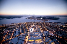 Ovalen kva med vy