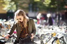 Student och cykel