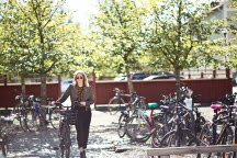 Student och cykel