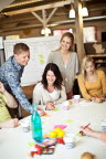 Workshop med studenter i samverkansavdelningens lokaler i Östersund